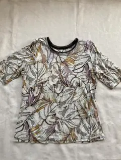 シニアトップス日本製Les Cinsens ラインズ Tシャツ 麻100% 9号