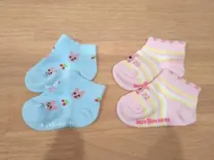 ホットビスケッツ　靴下　ピンク　水色