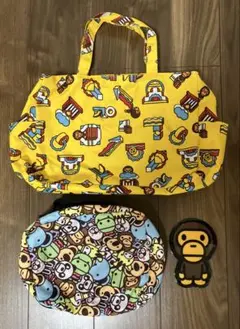A BATHING APE ベイビーマイロ　バッグ ポーチ チャーム　3点セットのサムネイル