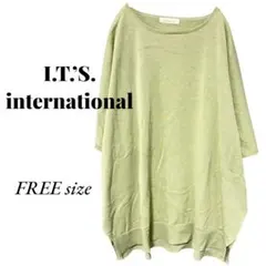 I.T'S. international ライトグリーン サマーニット ドルマン