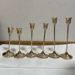 ゴールドキャンドルスタンド6個セット