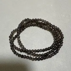 最終値下げ天然石 アイスオブシディアンブレスレット兼ネックレス、4ミリ、新品