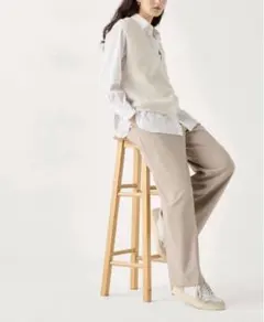 UNIQLO タックワイドパンツ ユニクロ ベージュ