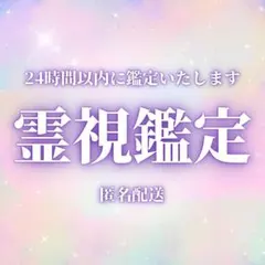 【24時間以内・匿名配送】霊視鑑定/恋愛/不倫/復縁/金運/仕事/対人関係/