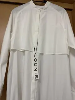 【未使用新品/タグ付き】LOUNIE ヨークデザインシャツワンピース 白　長袖