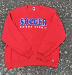 90s Russell Athletic スウェット 赤 USA古着 XLのサムネイル