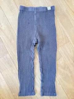 pino. リブ編みボトムス L チャコール　100-110