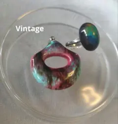 美品★リング 指輪 ペンダントトップ　2点セット　ヴィンテージ　レトロ 一点物