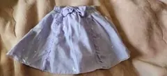 紫色リボン付きフリルスカート 130cm