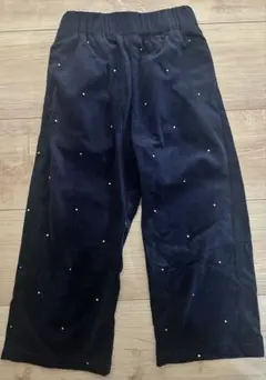 ローリーズファーム　キラキラ　ネイビー ベロアパンツ 110cm