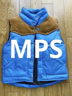 MPS 中綿ダウンベスト 110サイズ 青茶