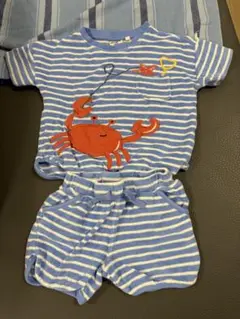JoJo ストライプ柄 カニ刺繍 セットアップ 3-4歳