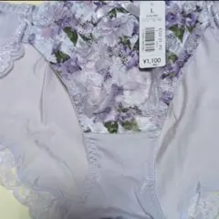 エメフィール花柄レース ショーツ パープル Lサイズのサムネイル