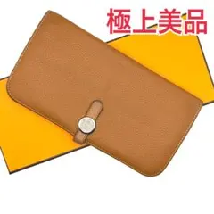 HERMES エルメス ドゴンロング アイボリー クレ 長財布 レザー - メルカリ