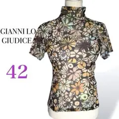 GIANNI LO GIUDICE⭐️パワーネット 花柄 半袖 カットソー 42のサムネイル