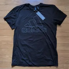 adidas ブラック Tシャツ 3ストライプライフ