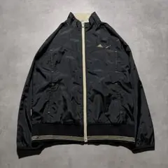 00s adidas truck jacket 黒×金 国旗タグ y2k