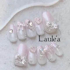 現品　フレンチガーリーネイル　ピンク　グラデ　ちゅるん　ワンホン　韓国　推し