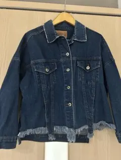 フリンジヘム ダークブルー Gジャン