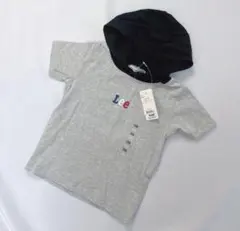 新品 Lee フード付き 半袖Tシャツ グレー 110cmのサムネイル