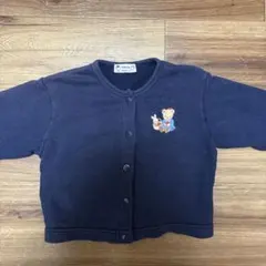 【最終値下げ】familiar 刺繍カーディガン 90 ネイビー
