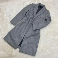 a701　ザラ　チェスターコート　ロングガウンコート　M　グレー　キレイめ