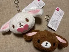 シュガーバニーズ　フェイスマスコットチャーム　しろうさ　くろうさ