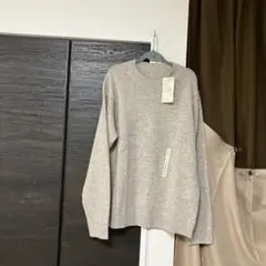 cash&barba モンゴリアンカシミヤ エルボーパッチクルーネック サイズ2