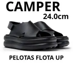 極美品Camper PELOTAS FLOTA UP 厚底 クロスサンダル　黒のサムネイル