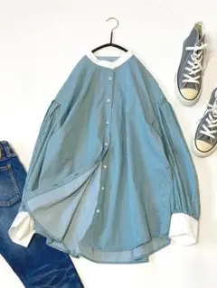 バンドカラー シャツ