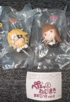 カラフルピーチ　ぺたっとねじまきますこっと2 2種セット　ガチャガチャ