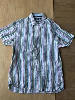 Tommy HILFIGERの5色のストライプの、クールなコットン半袖シャツ。のサムネイル