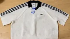 adidas KNITTED CROCHET POLOオフホワイトのサムネイル