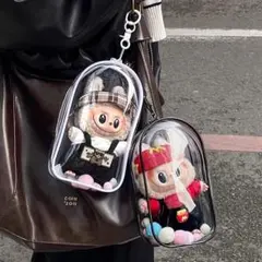 ラブブ　ビニールポーチ　雨カバー　保護ケース　ぬいポーチ