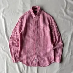 美品✨レリアン オープンカラー ストライプ 長袖シャツ 大きめサイズ 