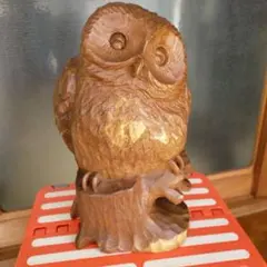 丸太 スギ フクロウ Chainsaw Carving - メルカリ