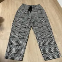 チェック柄 ワイドパンツ サイズF