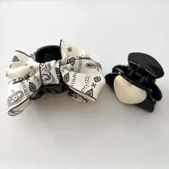 赤字覚悟‼️ ヘアクリップ ヘアアクセサリー 大きめ リボン 韓国風 ２個セット