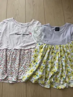 花柄プリント チュニック2枚セット　130㎝