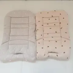 PUPPAPUPO】洗えるチェアクッション ベビーチェア用 ワイド2個セット