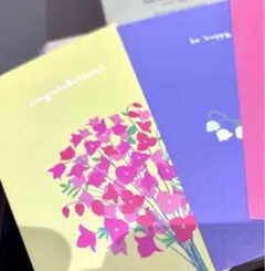 花柄グリーティングカード3枚セット