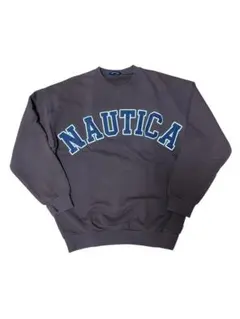 NAUTICA ロゴ　クルーネックスウェット　サイズS