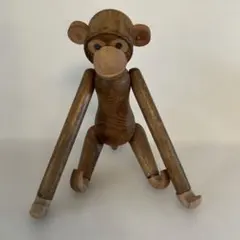 木製　モンキー　置物　昭和レトロ