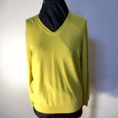 ユニクロ、カシミヤ100%、イエローLサイズ