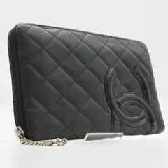 【美品】シャネル カンボンライン オーガナイザー 黒×黒 付属品完備