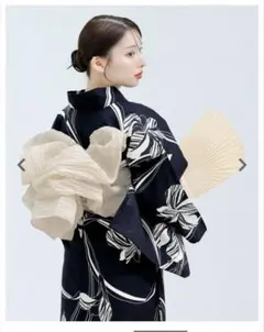 あこむ様専用 レディース 浴衣 帯セット 黒地 花柄 - メルカリ
