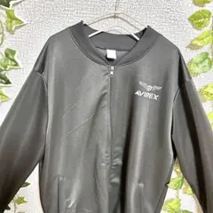 AVIREX アヴィレックス バックロゴ MA-1風ジャケット 黒 美品