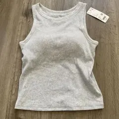 UNIQLO グレー カップ付きタンクトップ S