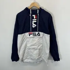 FILA アノラックパーカー ナイロンジャケット ロゴ刺繍 ビッグロゴ 古着