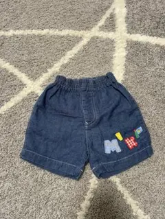 ミキハウス　半ズボン　短パン　デニム　レトロ　90